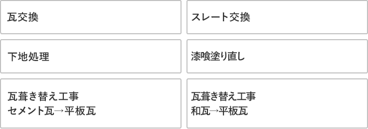 瓦交換、スレート交換、下地処理等の瓦屋根工事に対応！