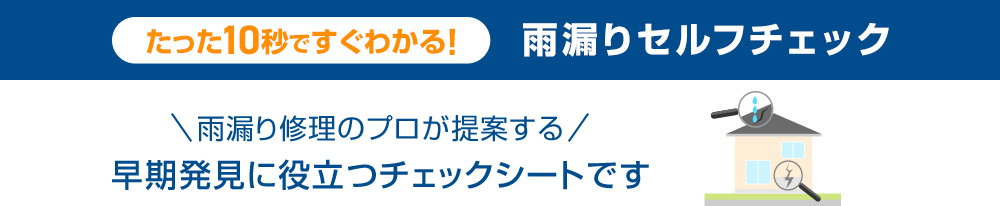 雨漏りセルフチェック