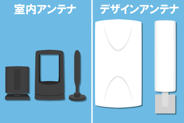 室内アンテナとデザインアンテナ