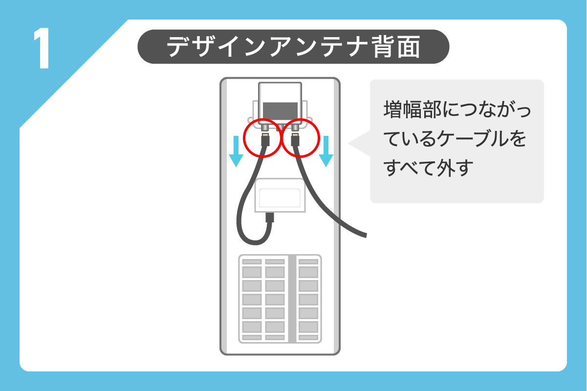 屋外用テレビブースター（増幅部） 交換方法1