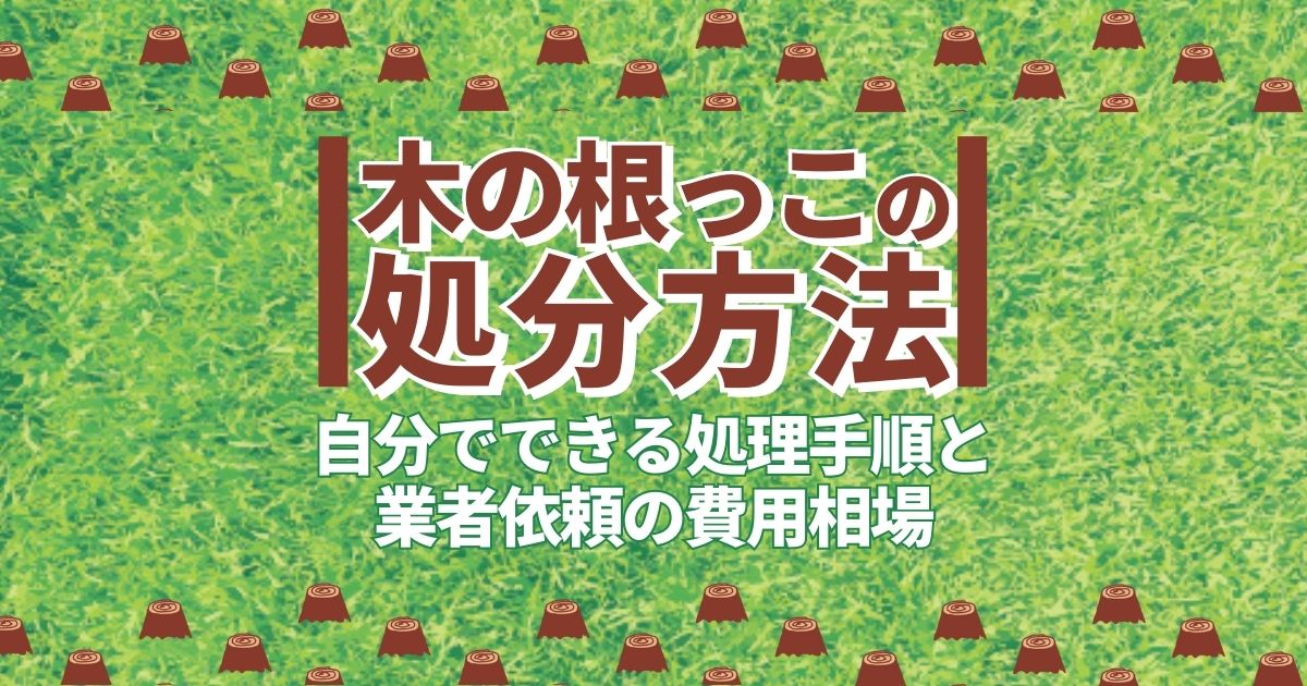 邪魔な木の根っこを取る方法3選！自分でもできる抜根の手順