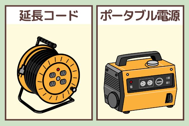 屋外にコンセントを増設できない場合は？