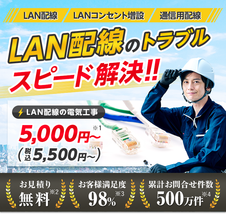 LAN配線のトラブルスピード解決