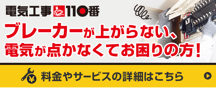 ブレーカが上がらない、電気が点かなくてお困りの方！