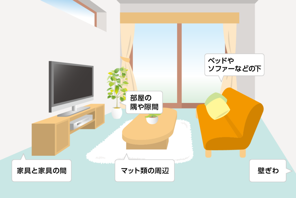 ノミ 集まりやすい場所