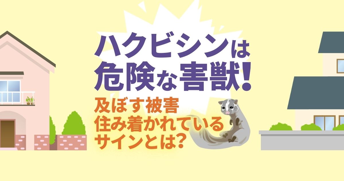 ハクビシンが及ぼす被害と住み着かれているサイン