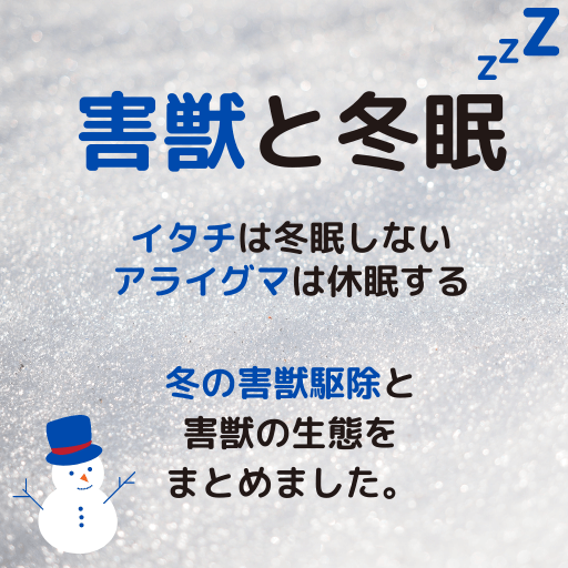 冬眠しない動物の駆除と生態