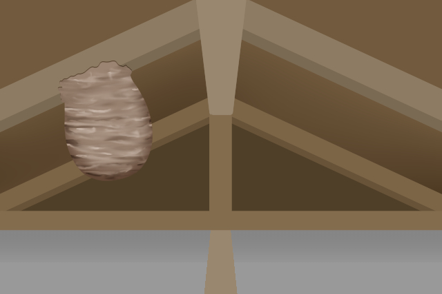 モンスズメバチの巣