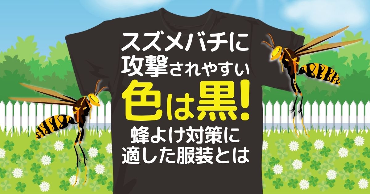 スズメバチに攻撃されやすい色は黒！蜂よけ対策に適した服装とは