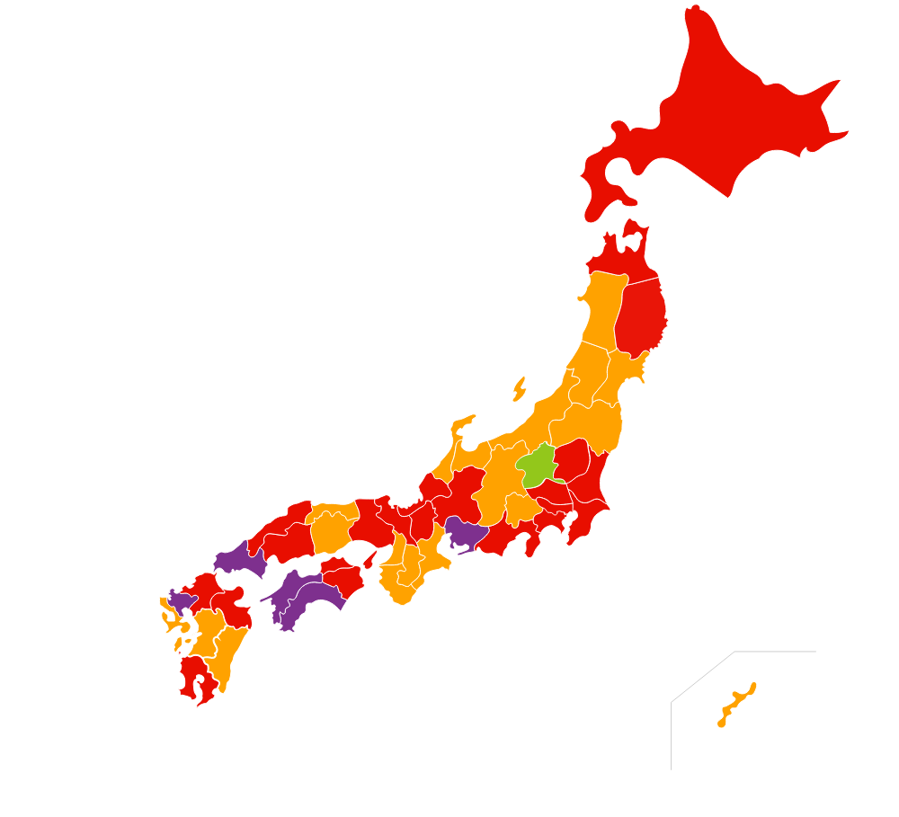 最新の全国ハチ発⽣指数