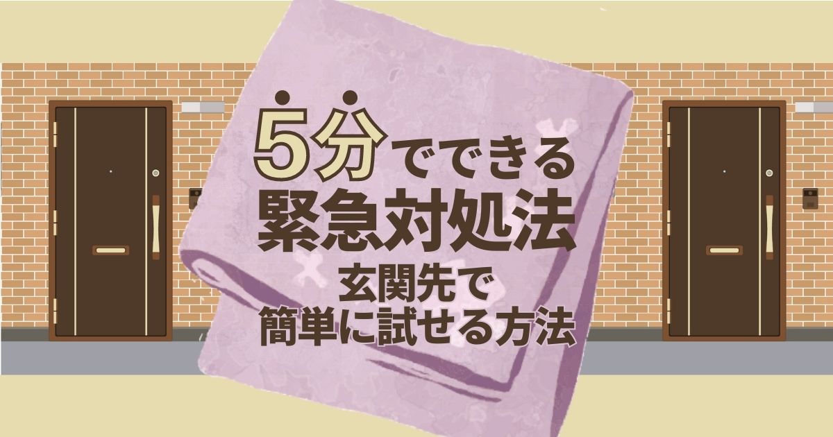 5分でできる緊急対処法｜玄関先で簡単に試せる方法