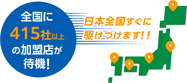 全国415社以上野加盟店が待機