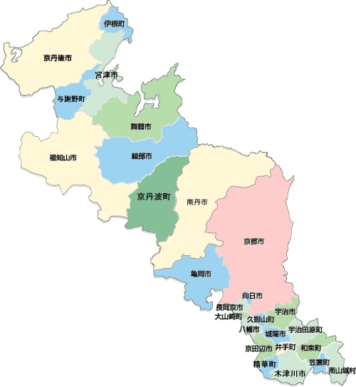 引用 京都府の市町村マップ