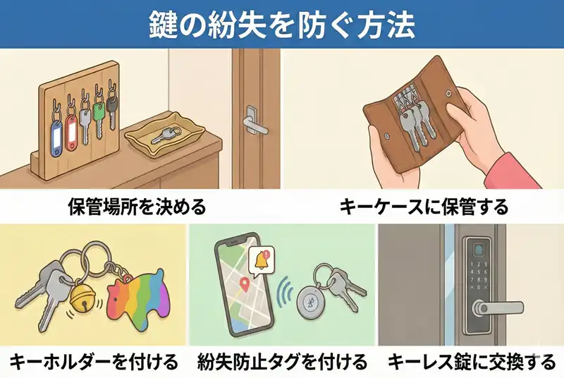 鍵の紛失を防ぐ方法