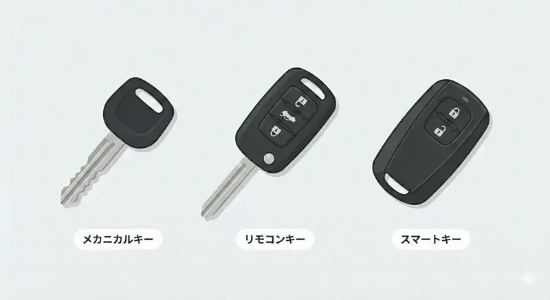 メカニカルキー・リモコンキー・スマートキー