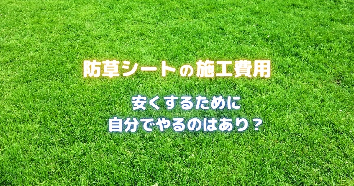 防草シートの施工費用　安くするために自分でやるのはあり？