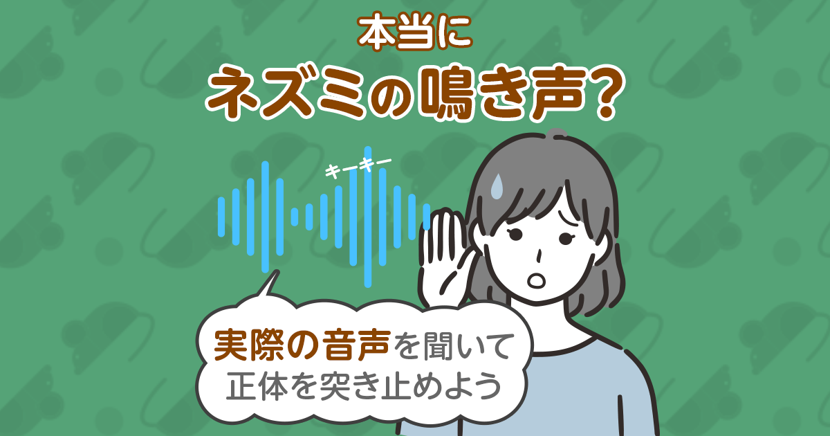 ネズミの鳴き声を実際の音声を聞いて突き止めよう