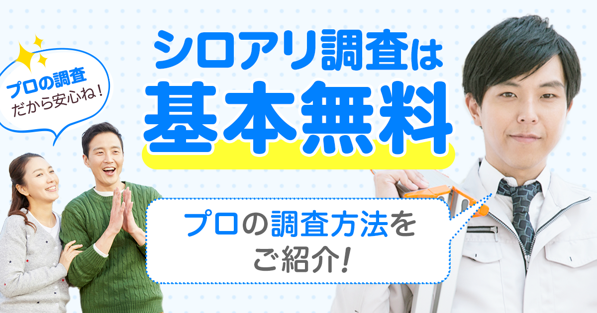 シロアリ調査は基本無料