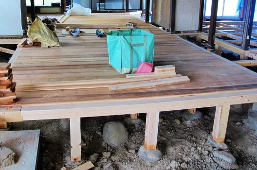 基礎が土でできている