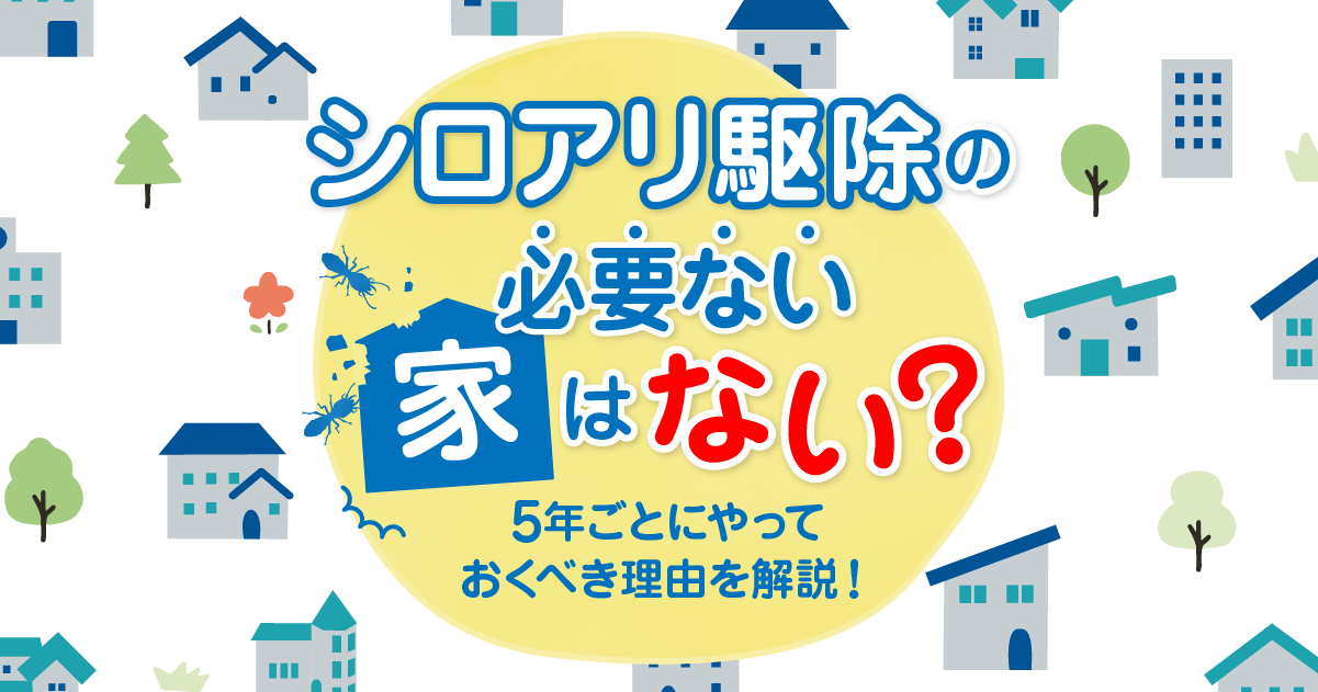 シロアリ駆除が必要ない家はない！5年ごとにやっておくべき理由