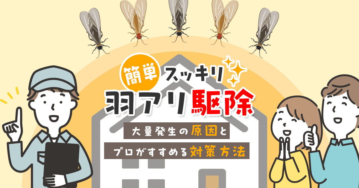 羽アリ駆除の簡単な方法と大量発生の原因