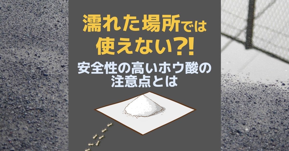 濡れた場所では使えない？！安全性の高いホウ酸の注意点とは