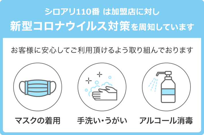 新型コロナウイルス対策を周知しています