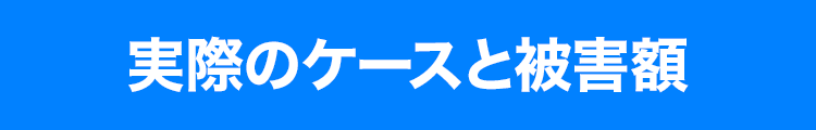 実際のケースと被害額