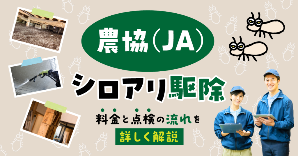 JAのシロアリ駆除の料金と点検の流れ